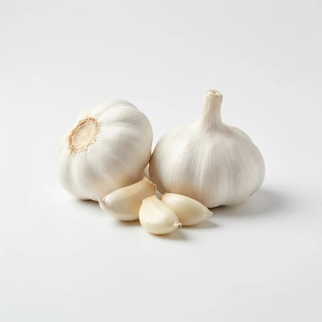 Fresh garlic packed in mesh bags loaded inside a shipping container